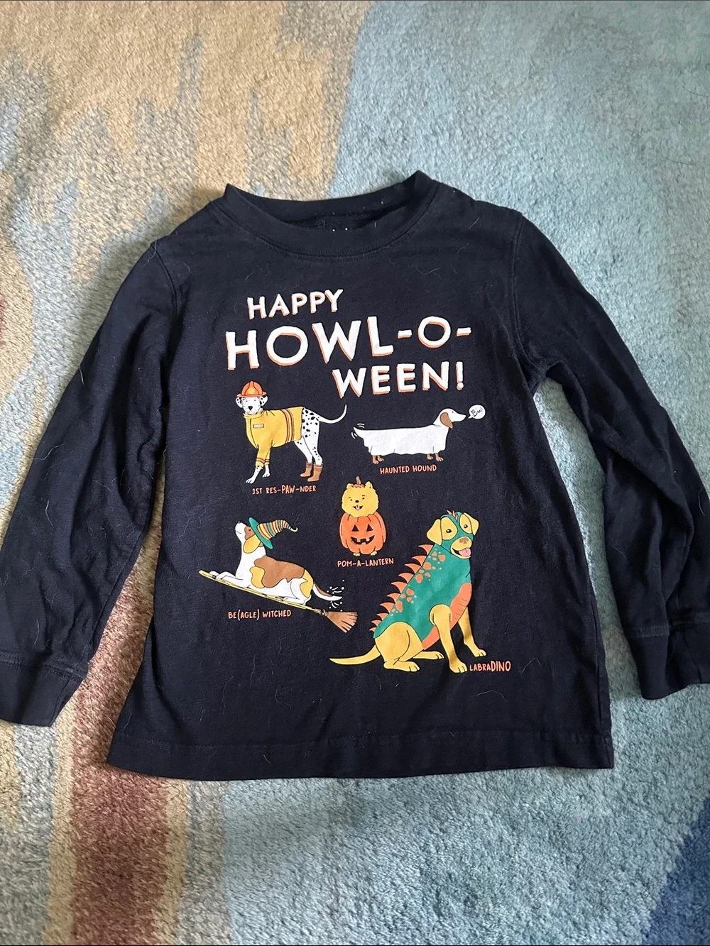 Carter's Navy 'Happy Howl-O-Ween' Halloween Long-Sleeve Tee